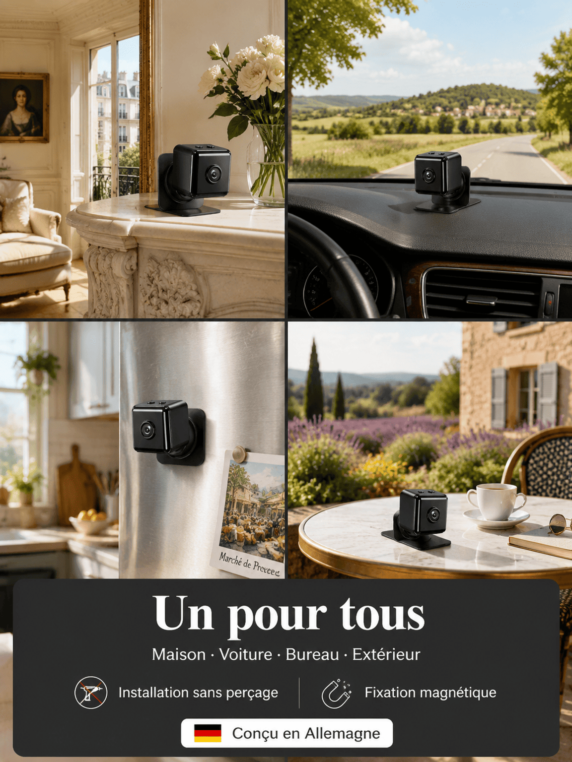 Caméra de Surveillance Intelligente IA : 100% Sans Fil, Sans Internet &Garantie à Vie