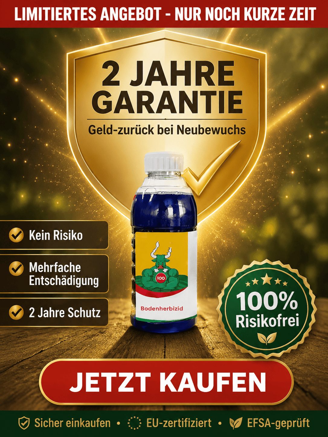 Premium Unkrautvernichter: 5 Jahre Ruhe & Tiefenwirkung bis zur Wurzel - 50% Rabatt
