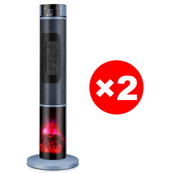 [1 Sekunde schnelles Aufheizen] Dreistufig einstellbare, großflächige 3D-Flammen-Raumheizung