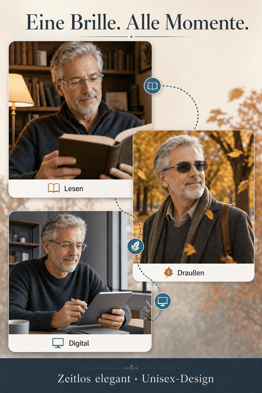 Zoom-Lesebrille/100-700 Grad/Lesebrille mit Autofokus/geeignet für Nah- und Fernsicht