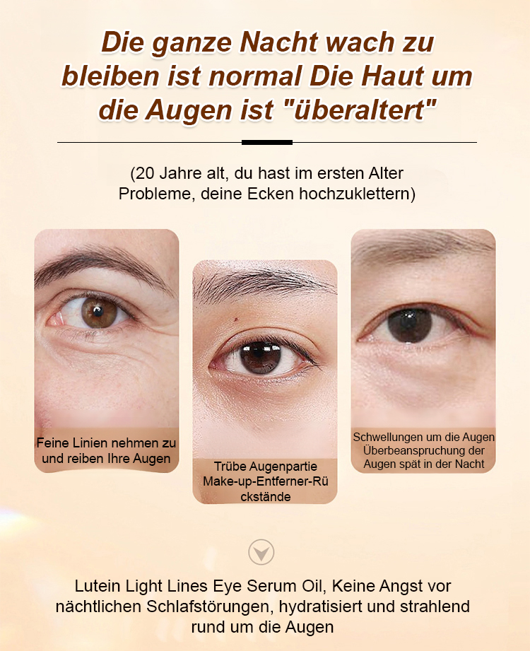 Anti-Falten und Faltenmilderndes Augenöl-Serum Produktflasche
