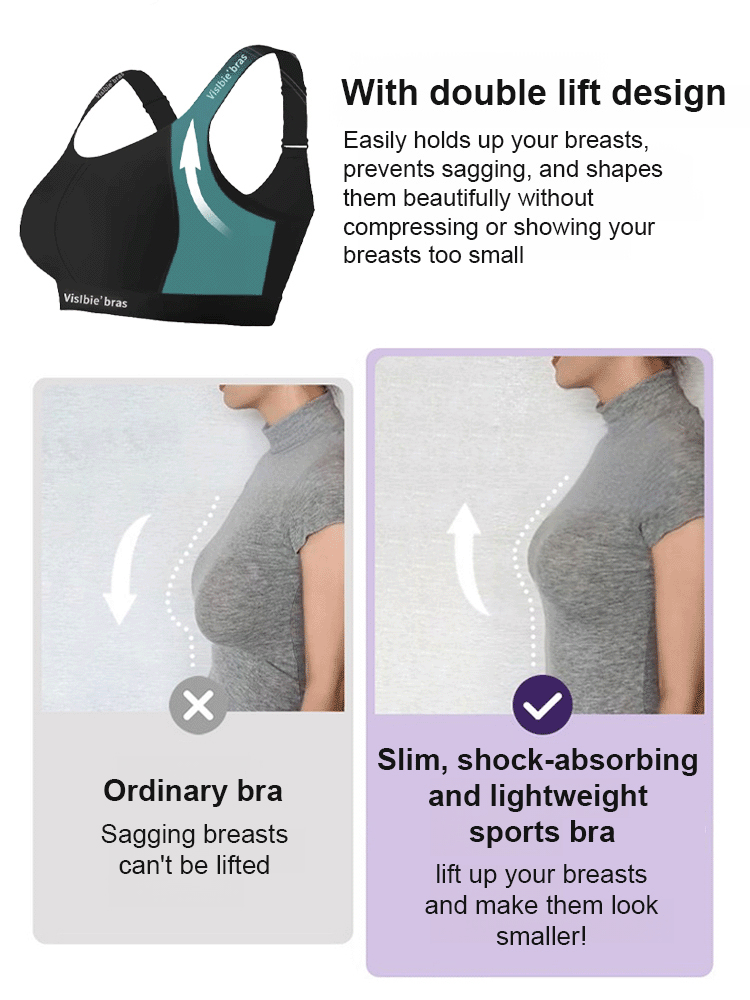 [For Large Busts] Slimming and Shock-Absorbing Lightweight Sports Bra