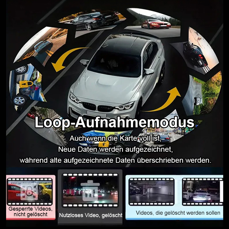 HD-Wifi-Auto-Recorder mit drei Aufzeichnungen