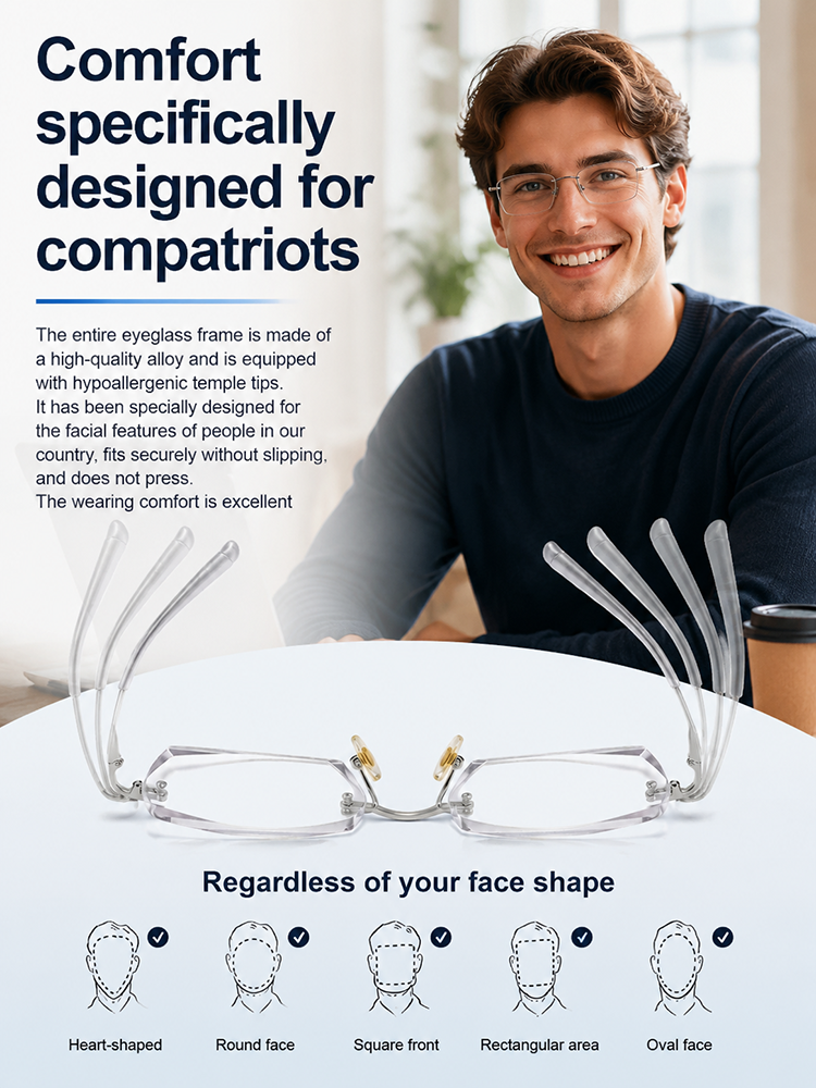 [Original Design] Smart Light-Sensitive Color-Changing Reading Glasses