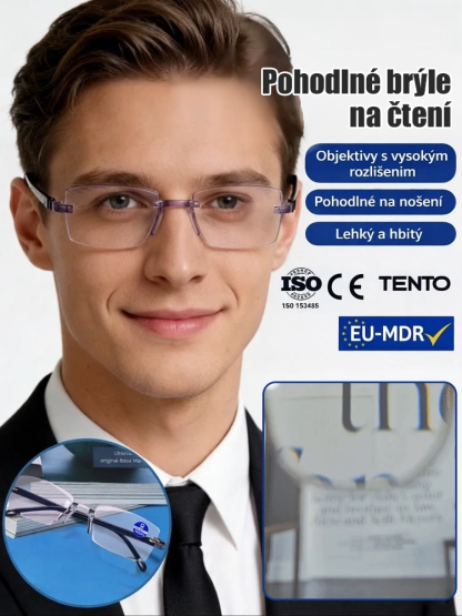 [Zrak se vrací do 20 let] Chytré brýle na čtení Smart Zoom Comfort