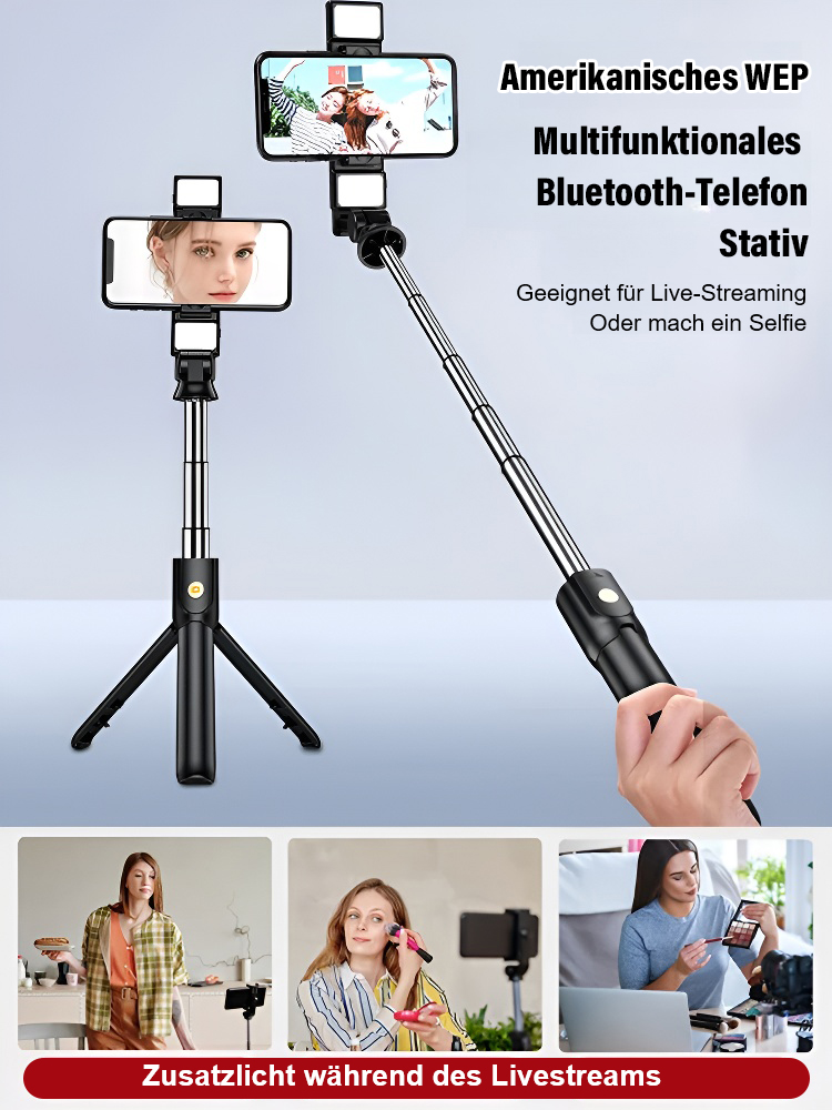[Palm Portable] Selfie-Stick Bluetoothtout-in-one