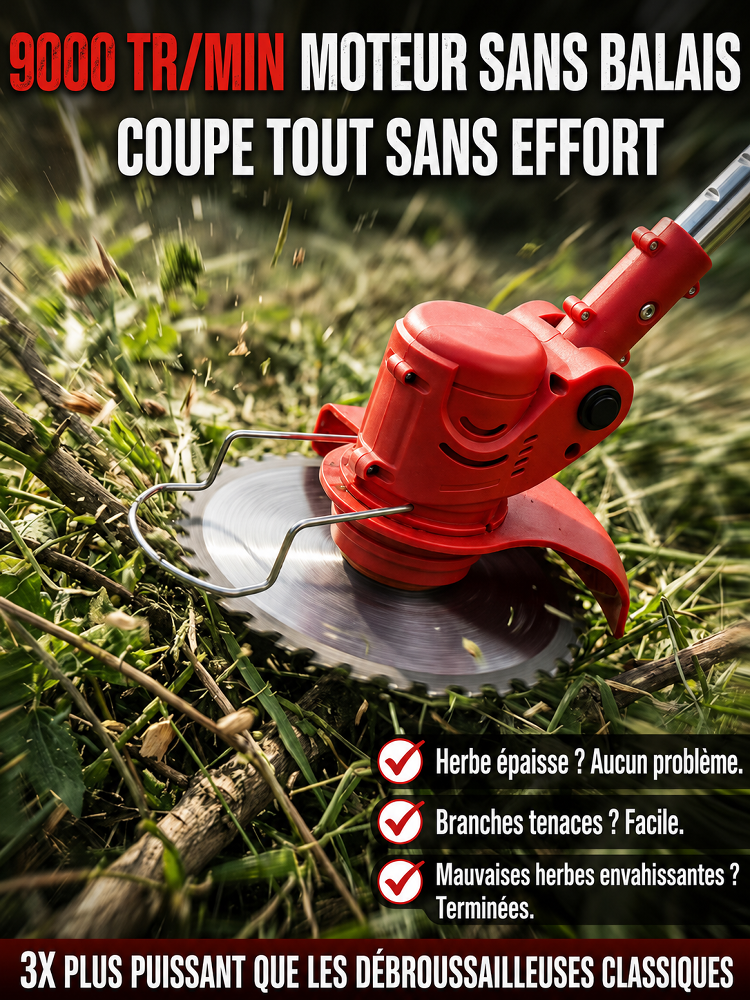 [Autonomie exceptionnelle] Tondeuse électrique pliable
