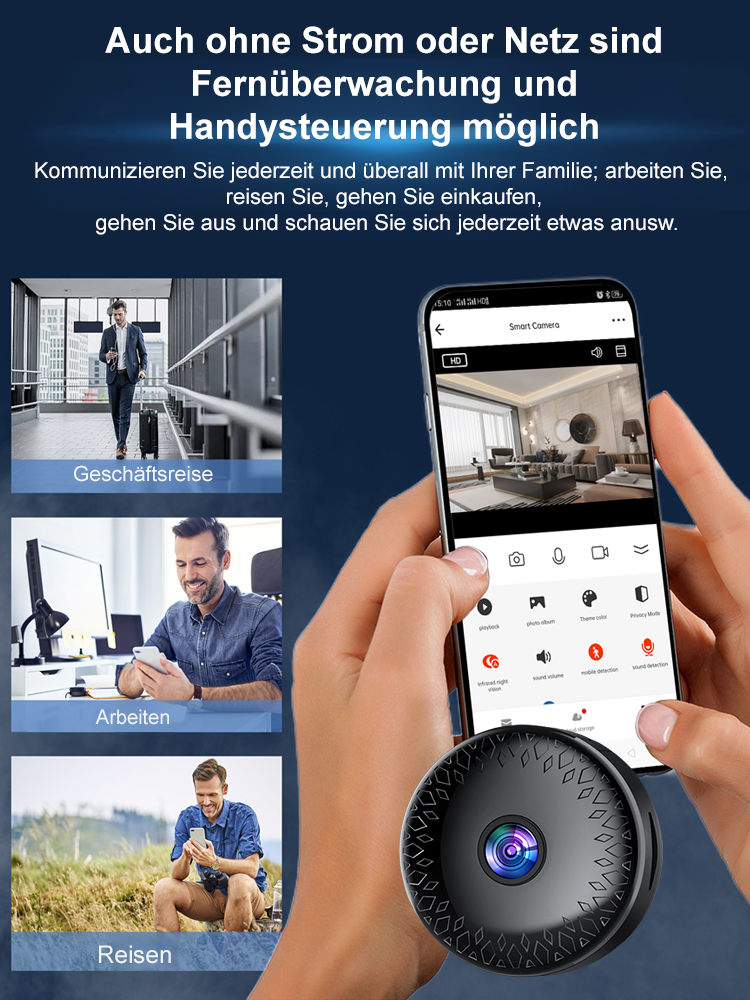 Intelligente drahtlose HD-Miniaturkamera