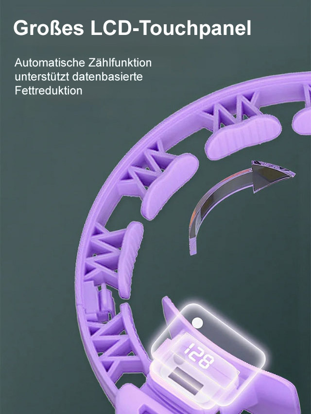 【Ein Hula-Hoop-Reifen der nie abfällt】Intelligenter, verstellbarer Hula-Hoop-Reifen mit Zählfunktion