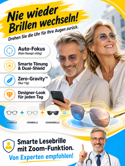[Eine einzige Lesebrille löst alle Probleme] Hochauflösende  farbwechselnde Lesebrille