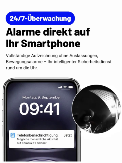 Fernüberwachungskamera für den Hausgebrauch ohne Bohrungen