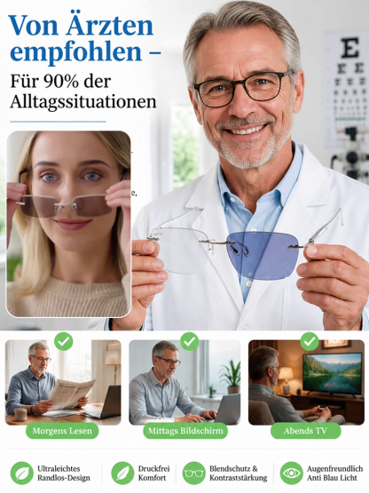 [Eine einzige Lesebrille löst alle Probleme] Hochauflösende  farbwechselnde Lesebrille