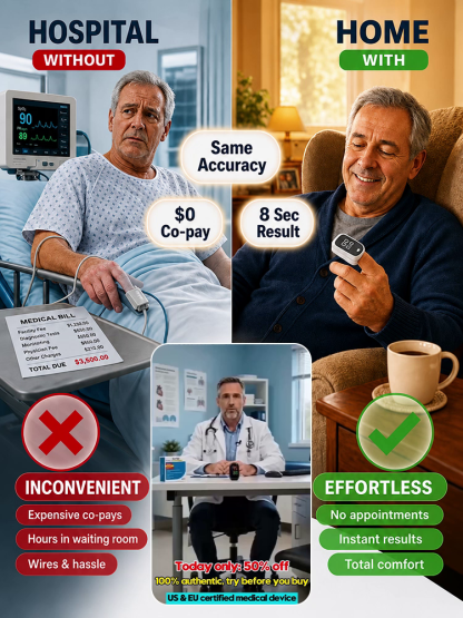 [Medical-Grade Monitoring] 99% Accurate Pulse Oximeter