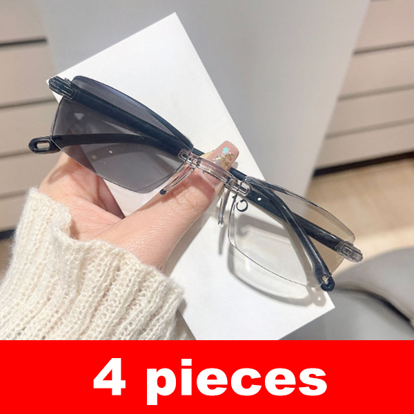 Color-changing anti-blue light presbyopia glasses