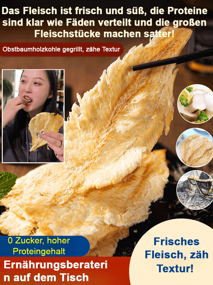 Zerreißbare, verzehrfertige Dorschfilets