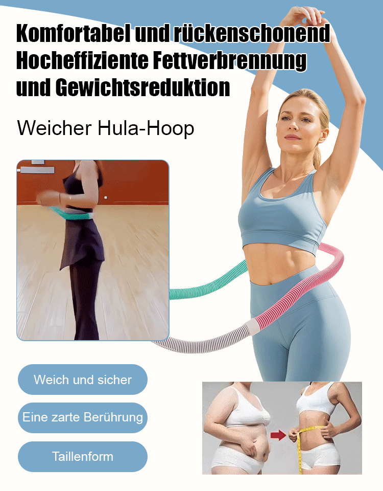 【Einfach abnehmen】Weicher Hula-Hoop-Reifen als Abnehm-Wunderwaffe
