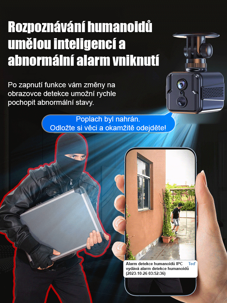 【5G Bezdrátová chytrá kamera】Výdrž baterie až 120 dní【Bez nutnosti napájení nebo připojení k síti】