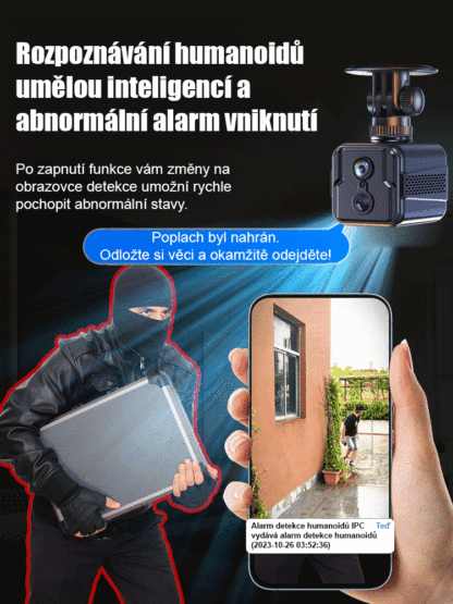 【5G Bezdrátová chytrá kamera】Výdrž baterie až 120 dní【Bez nutnosti napájení nebo připojení k síti】