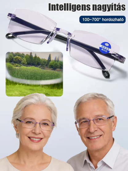 【Visszaadja a 20 éves korában meglévő látásélességet】Smart Zoom Comfort olvasószemüveg