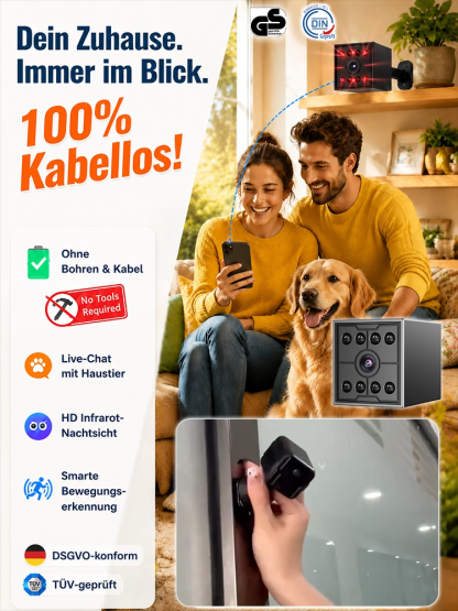 [Infrarot-HD] Bluetooth-vernetzte, kabellose Kamera mit Sprachfunktion