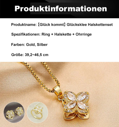 [Glück] Glücksklee-Halsketten-Set
