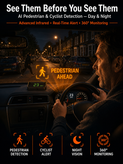 [Say goodbye to speeding fines] Head-Up Display (HUD) Car GPS Digital Speedometer
