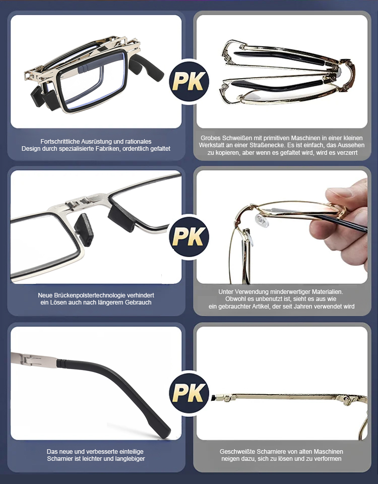 Tragbare faltbare Anti-Strahlung Blaulicht Lesebrille