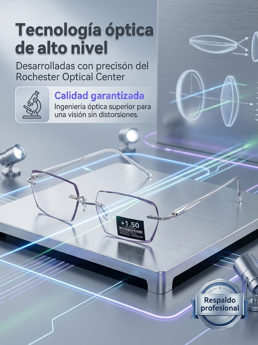 Lentes de titanio autoenfoque 0.1s: Ve cerca, lejos y cambian a lentes de sol.