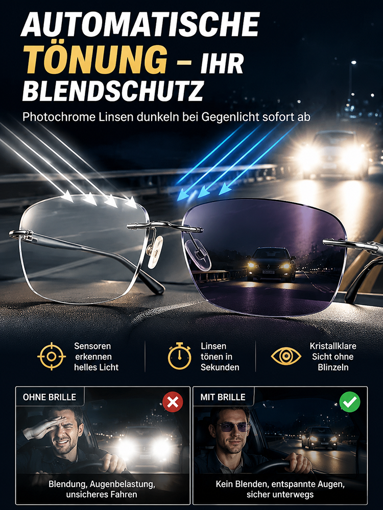 [Eine einzige Lesebrille löst alle Probleme] Hochauflösende  farbwechselnde Lesebrille