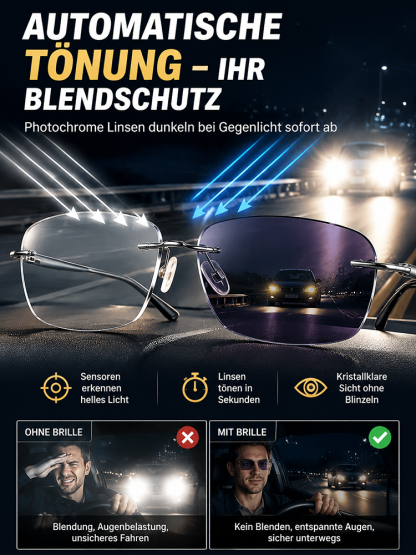 [Eine einzige Lesebrille löst alle Probleme] Hochauflösende  farbwechselnde Lesebrille