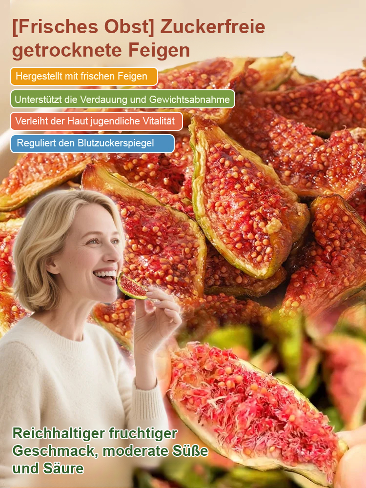 【Frische Früchte, direkt geschnitten】Zuckerfreie, getrocknete Feigen