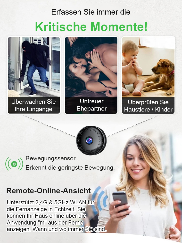 Intelligente drahtlose HD-Miniaturkamera