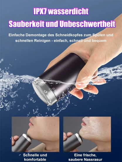 Saubere, sanfte Reinigung elektrischer Minirasierer