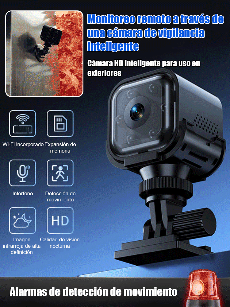 Cámara de Vigilancia Inteligente: La única sin cables ni WiFi, con red propia gratis de por vida