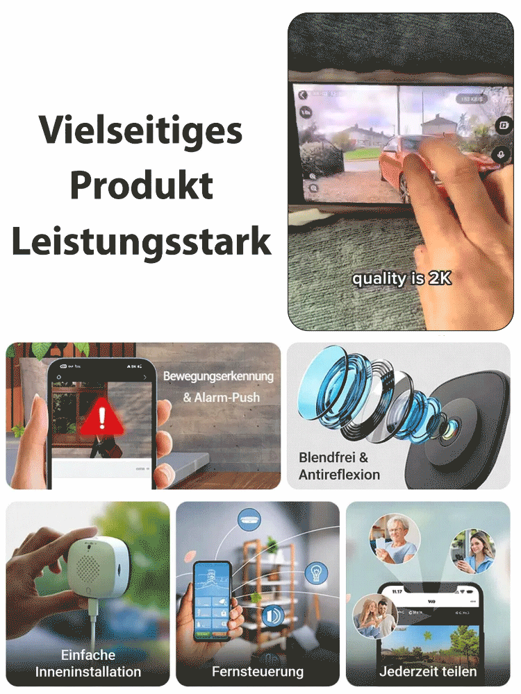 Fernüberwachungskamera für den Hausgebrauch ohne Bohrungen
