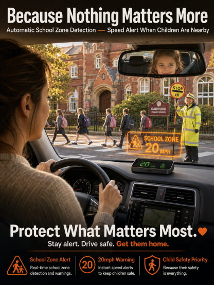 [Say goodbye to speeding fines] Head-Up Display (HUD) Car GPS Digital Speedometer