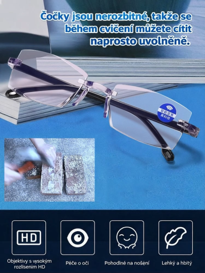 [Zrak se vrací do 20 let] Chytré brýle na čtení Smart Zoom Comfort