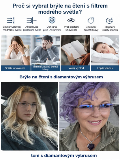 [Zrak se vrací do 20 let] Chytré brýle na čtení Smart Zoom Comfort
