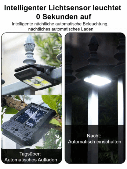 Intelligente, bewegungsaktivierte Solar-Clip-On-Leuchte