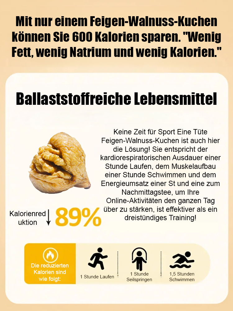 Freizeit-Snack Feigen mit Walnusskernen Trockenfrüchte