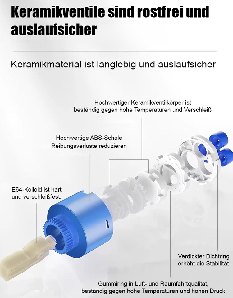 Kalt-warm drehbarer Universal-Ausziehhahn.