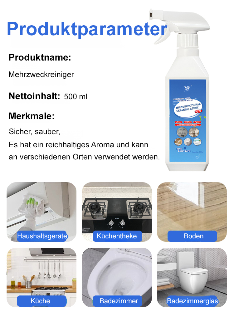 [Ganzes Haus, keine tödlichen Flecken] Multi-Action-Reiniger