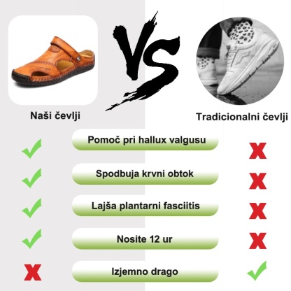 【🎁Danes po polovični ceni - ne zamudite】 Ergonomsko oblikovani ortopedski sandali - ročno šivani 👞 visokokakovostno usnje