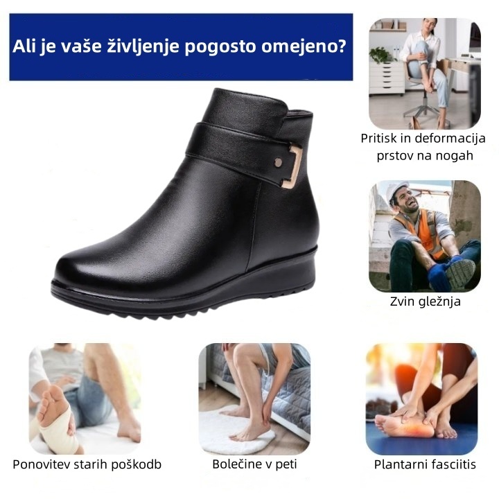Fiippy® - Ergonomski, vodoodporni, usnjeni ortopedski čevlji za lajšanje bolečin - Nova zimska kolekcija