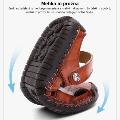 【🎁Danes po polovični ceni - ne zamudite】 Ergonomsko oblikovani ortopedski sandali - ročno šivani 👞 visokokakovostno usnje