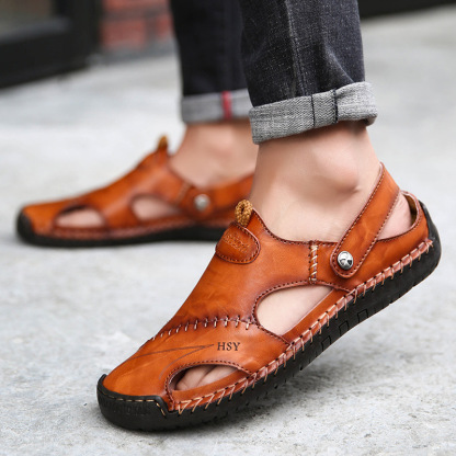【🎁Danes po polovični ceni - ne zamudite】 Ergonomsko oblikovani ortopedski sandali - ročno šivani 👞 visokokakovostno usnje
