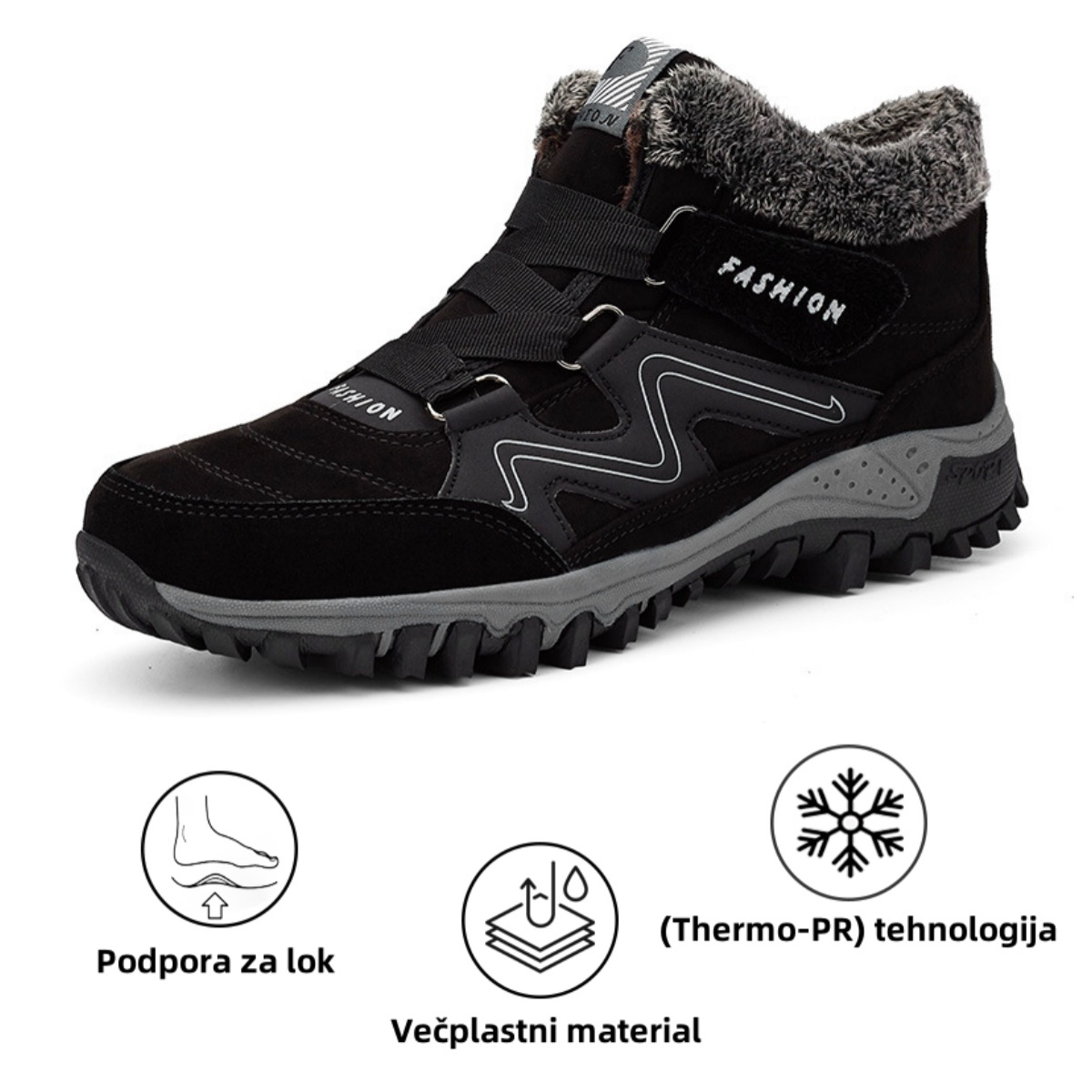 【🔥Danes 50 % popust - ne zamudite】Ergonomsko oblikovani ortopedski čevlji - lajšanje bolečin + plišasta toplota 👞