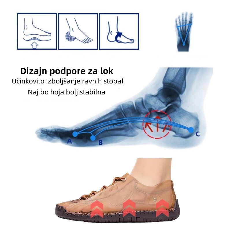 【🎁50 % popust danes - ne zamudite】Ergonomsko oblikovani ortopedski čevlji - ročno sešiti iz kakovostnega govejega usnja 👞