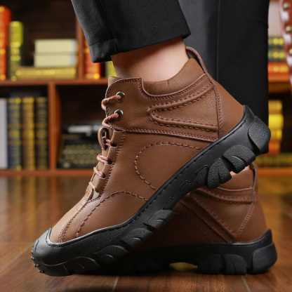 [🎁Danes po polovični ceni - ne zamudite] Ergonomsko oblikovani ortopedski čevlji - visokokakovostno usnje + topel kašmir 👞Ročno šivani moški usnjeni čevlji