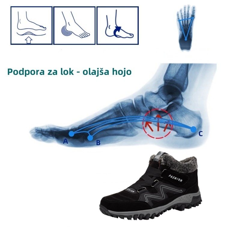 【🔥Danes 50 % popust - ne zamudite】Ergonomsko oblikovani ortopedski čevlji - lajšanje bolečin + plišasta toplota 👞